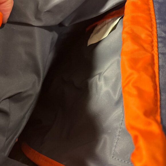 Eastsport Navy Blue Backpack Orange Lining 14" Tall Multiple Pockets Adjustable - Picture 5 of 5